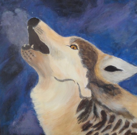 Kleiner Wolf 40cm x 40cm